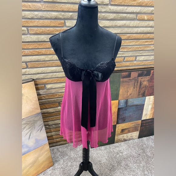 Medium pink bow babydoll - Picture 3 of 7